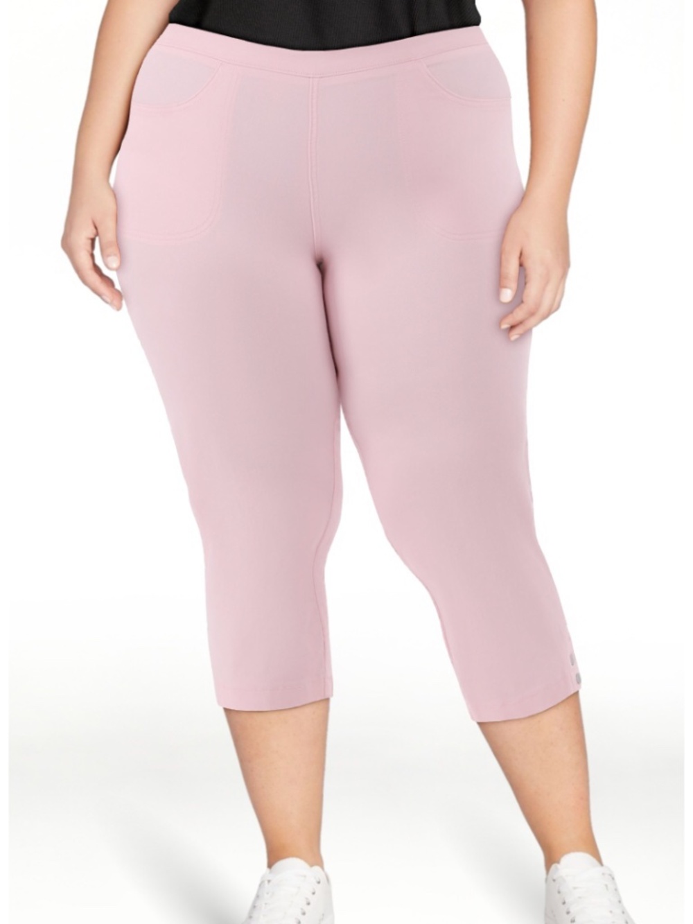 Just My Size Women’s Pale Pink 23” Inseam Snap Hem Size 2X NWT